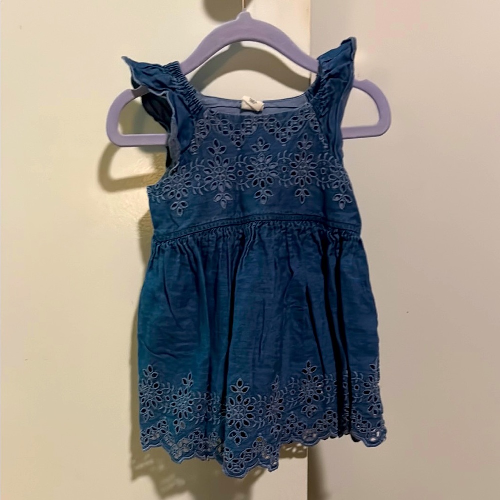 GAP Baby Blue Eyelet Dress